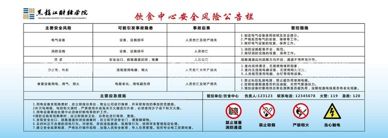 编号：10253910100021254276【酷图网】源文件下载-饮食中心安全风险公告