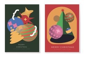 圣诞装饰插画卡片设计