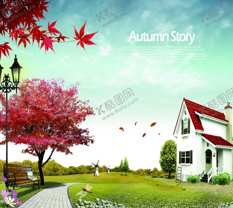 编号：46576609230541199864【酷图网】源文件下载-枫树房子