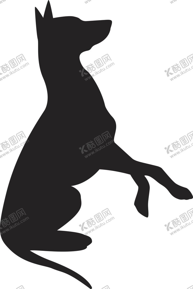 编号：56365607090120232747【酷图网】源文件下载-狗剪影