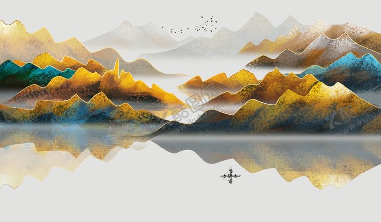 编号：70048206241142014247【酷图网】源文件下载-抽象山水装饰画