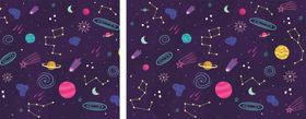 手绘可爱宇宙太空背景底纹