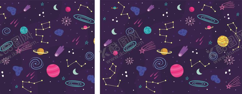 编号：97245309140332546046【酷图网】源文件下载-手绘可爱宇宙太空背景底纹