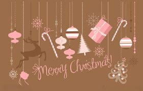 圣诞装饰元素插画