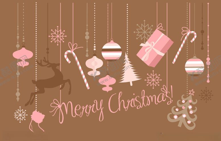 编号：14032311211652277163【酷图网】源文件下载-圣诞装饰元素插画