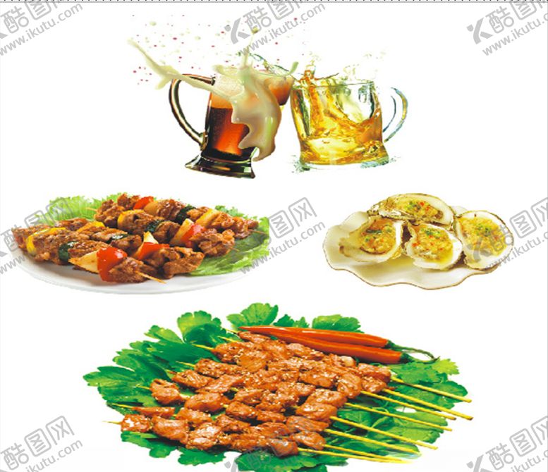 编号：15192109140012407514【酷图网】源文件下载-羊肉串海鲜