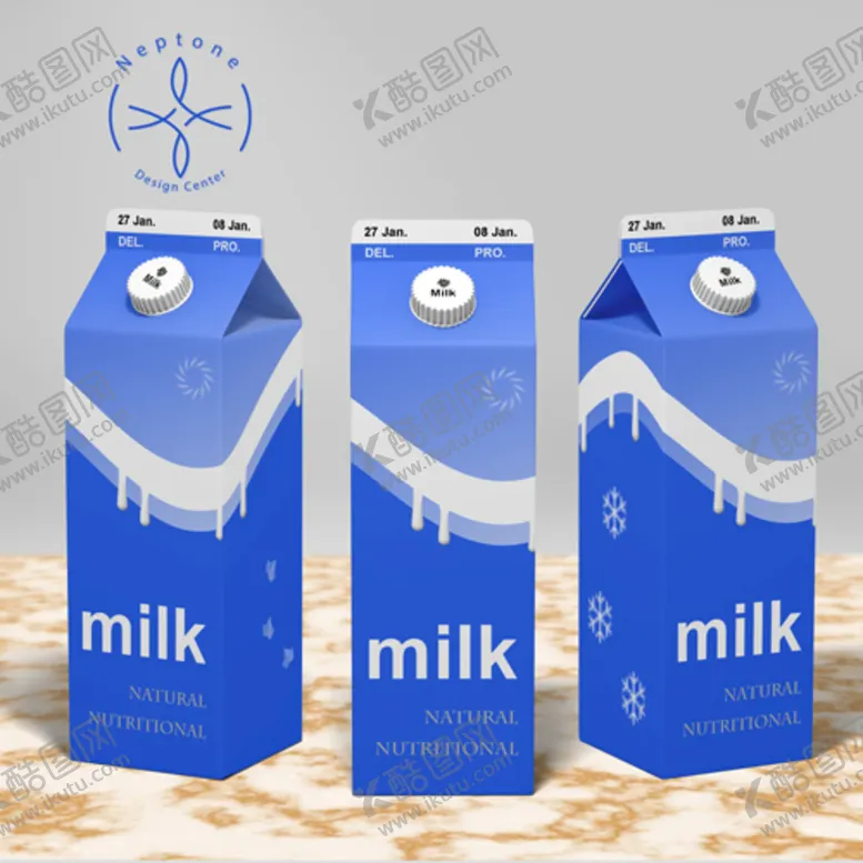 编号：36720809241058033142【酷图网】源文件下载-牛奶盒包装效果图样机图片 