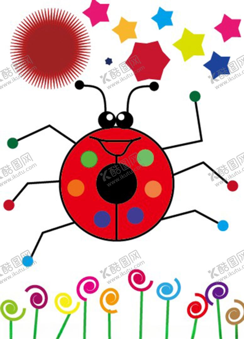 编号：15578710300702594214【酷图网】源文件下载-小虫子七星瓢虫