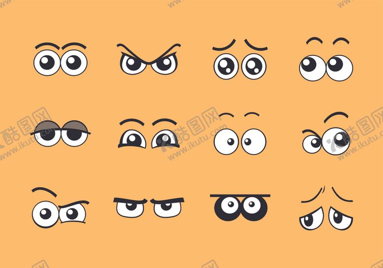 编号：31893110201113048281【酷图网】源文件下载-卡通眼睛素材