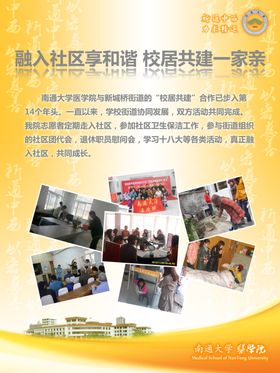南通大学医学院校居共建海报