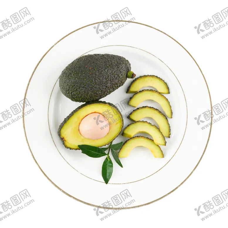 编号：40185001132131002468【酷图网】源文件下载-切块牛油果果盘元素