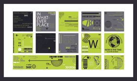 多彩几何图案设计素材