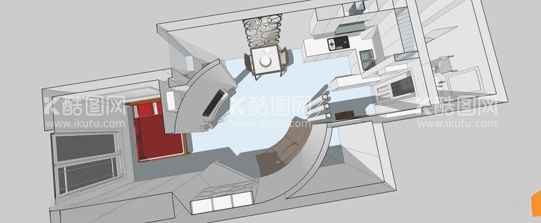 编号：41271912200144311064【酷图网】源文件下载-创意异性房型设计模型