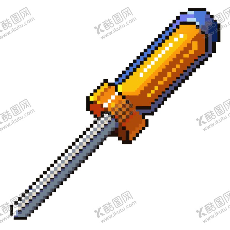 编号：33491302251617523700【酷图网】源文件下载-像素风格螺丝刀