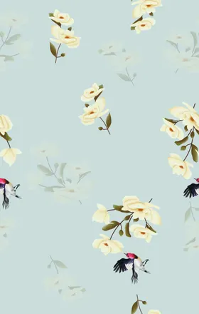 小碎花大牌手绘大牌印