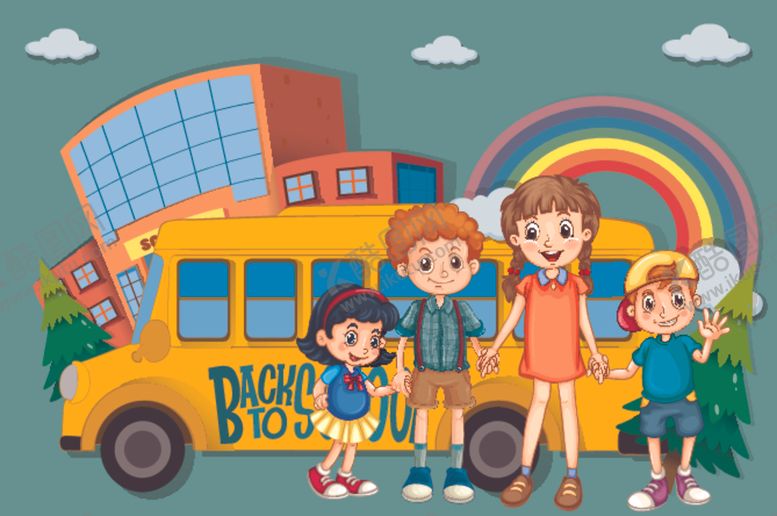 编号：40104509180433482647【酷图网】源文件下载-卡通校车