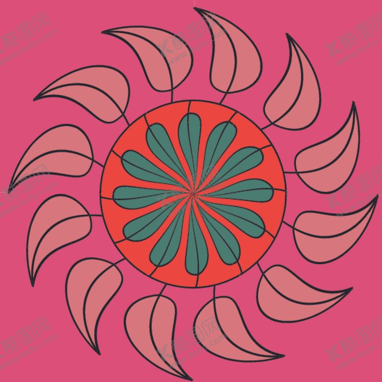 编号：99136609302222393806【酷图网】源文件下载-波西米亚风格花纹图案