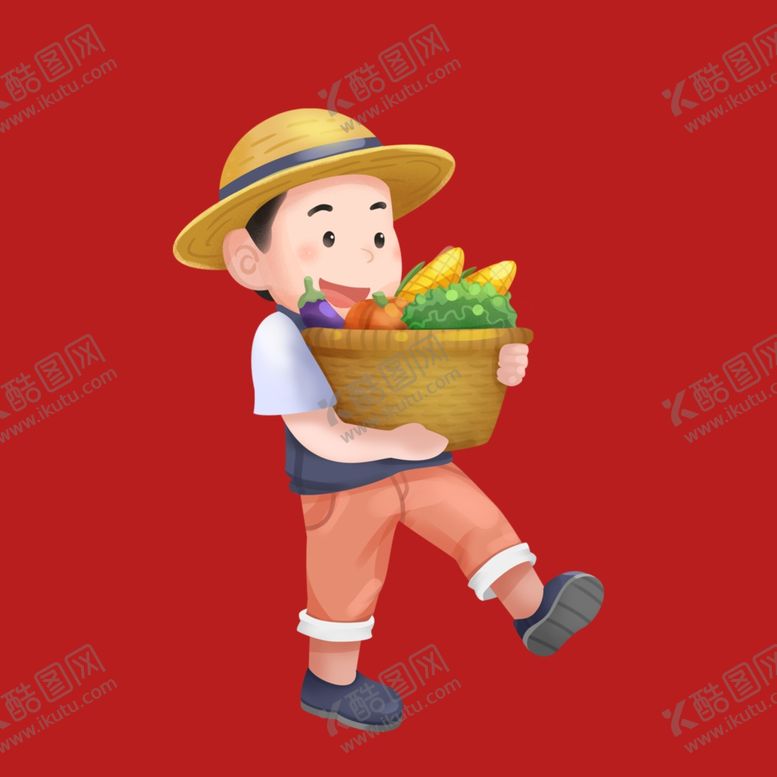 编号：37193402190738548540【酷图网】源文件下载-手绘卡通农民