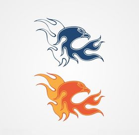 老鹰与橄榄等图案标志设计矢量素