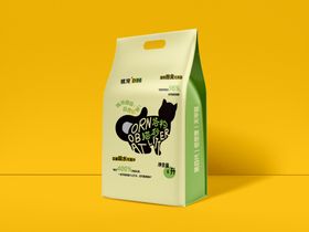 包装袋样机简约风猫咪宠物食品袋