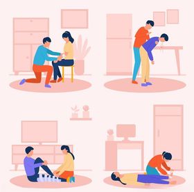 急救场景插画