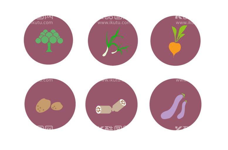 编号：61772001140650035272【酷图网】源文件下载-蔬菜图标