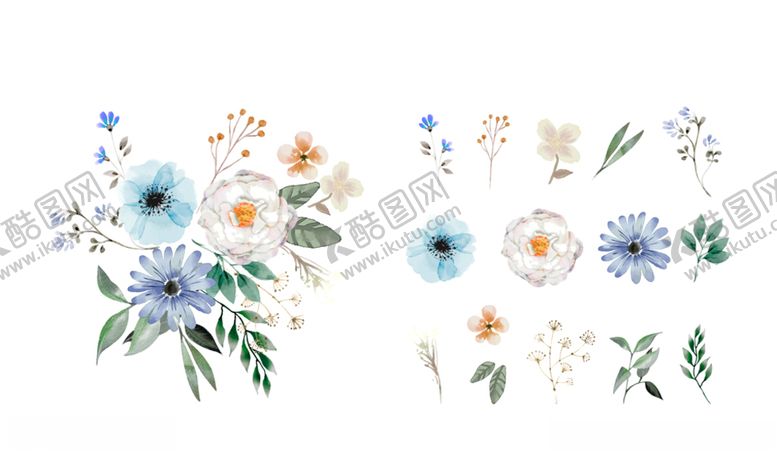 编号：63155909290900076488【酷图网】源文件下载-矢量花朵花束素材