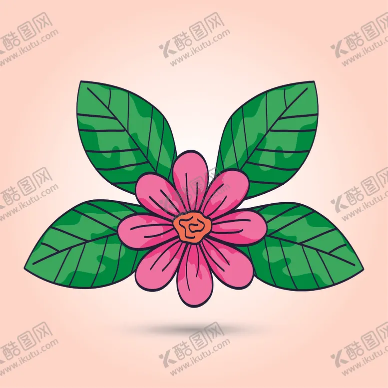 编号：76417104060105591220【酷图网】源文件下载-矢量手绘花朵