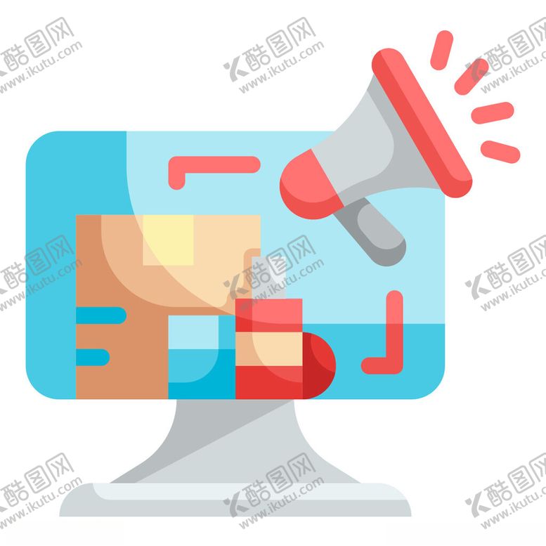 编号：63201302141926145342【酷图网】源文件下载-扁平线上购物图标