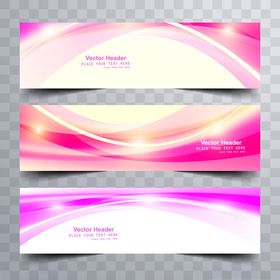 梦幻渐变波浪横幅背景