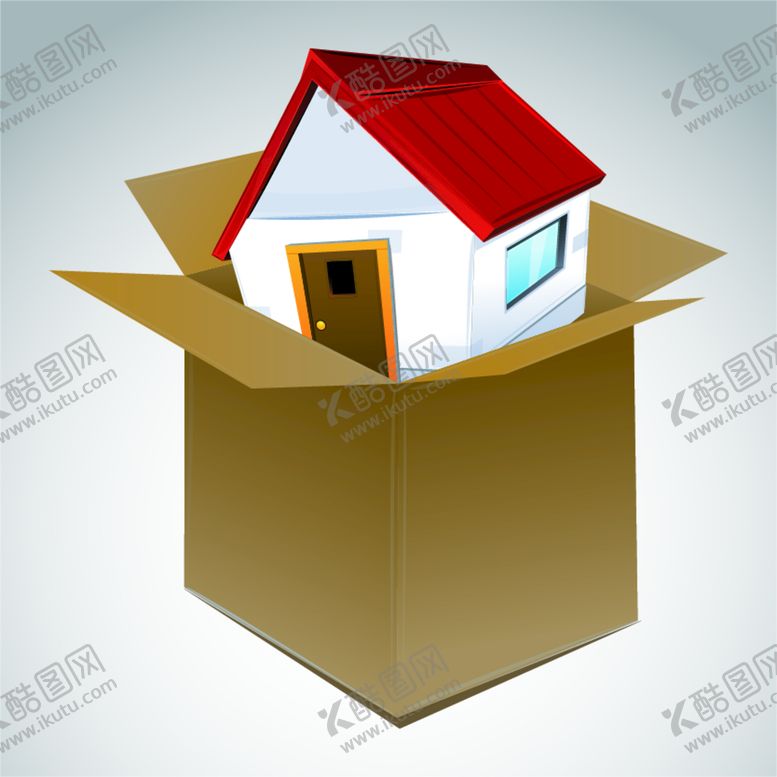 编号：84125310022216421293【酷图网】源文件下载-矢量房屋箱子图片