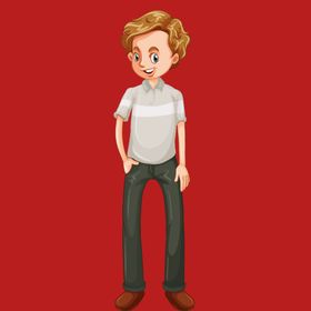 手绘男人男孩卡通动画卡通动画