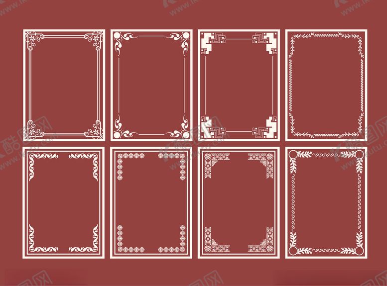 编号：11943704030856595761【酷图网】源文件下载-复古花纹边框