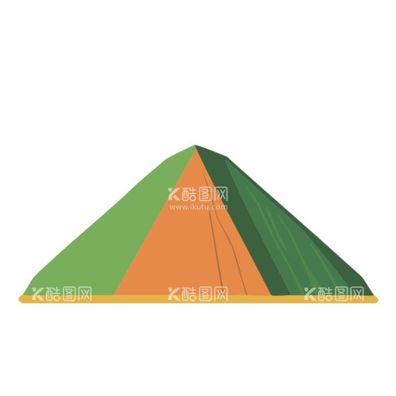 编号：81308902161855264361【酷图网】源文件下载-卡通手绘高山群山峰户外大山轮廓