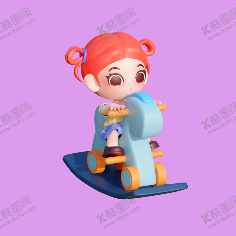 编号：10543709150417534089【酷图网】源文件下载-3D动画女孩3D素材3D人物