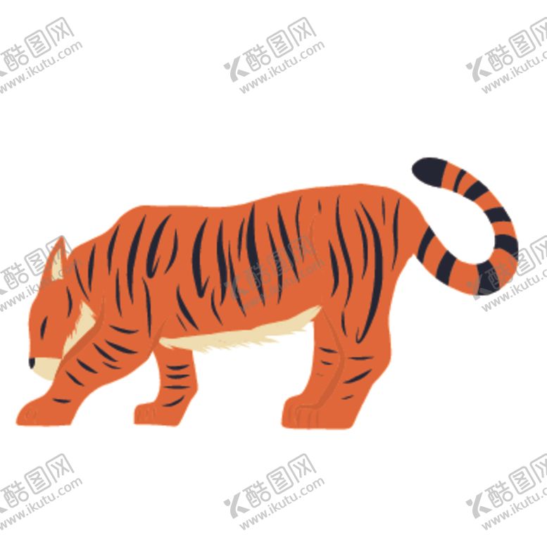 编号：29228710010405297966【酷图网】源文件下载-创意老虎插画图案