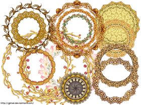 金色花圈纹饰