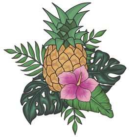 热带水果植物装饰图案