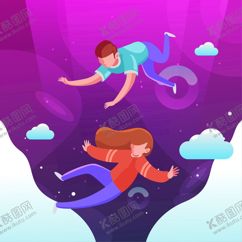 失重的人漂浮始终状态科技感物