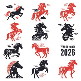 2026年生肖马图案设计