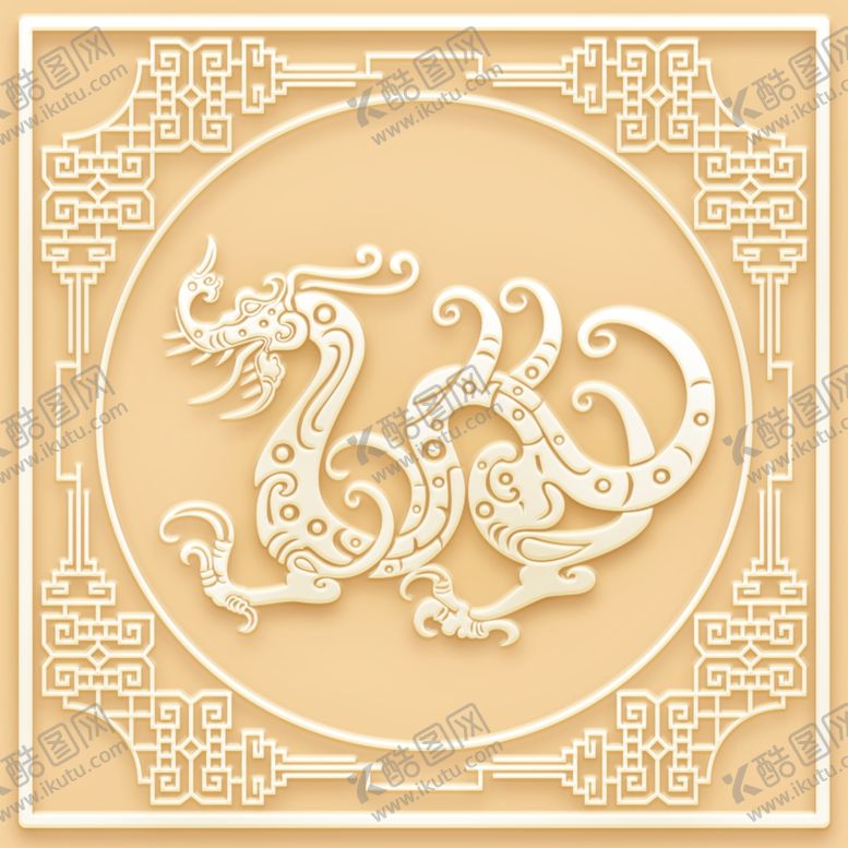 编号：68728210121750356053【酷图网】源文件下载-吊顶天花玉雕上古神兽