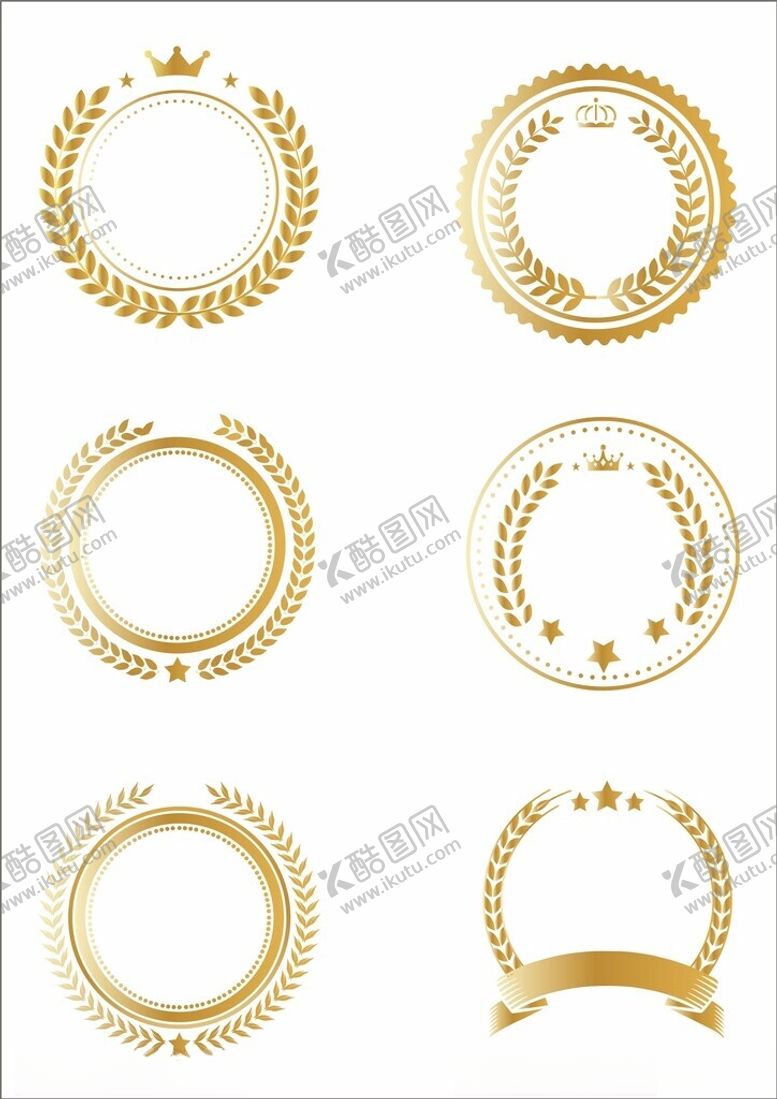 编号：98925102192153489914【酷图网】源文件下载-金色麦穗叶子花边边框素材
