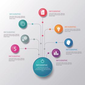 商务简约PPT树状图素材