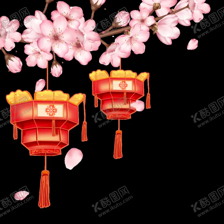 编号：78624909222003385860【酷图网】源文件下载-梅花  灯笼元素 中国风素材 