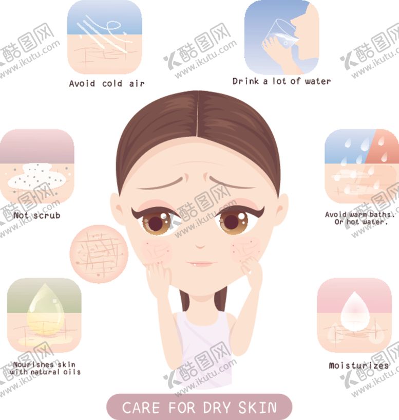 编号：22416810131015575093【酷图网】源文件下载-女孩做面膜保养插画