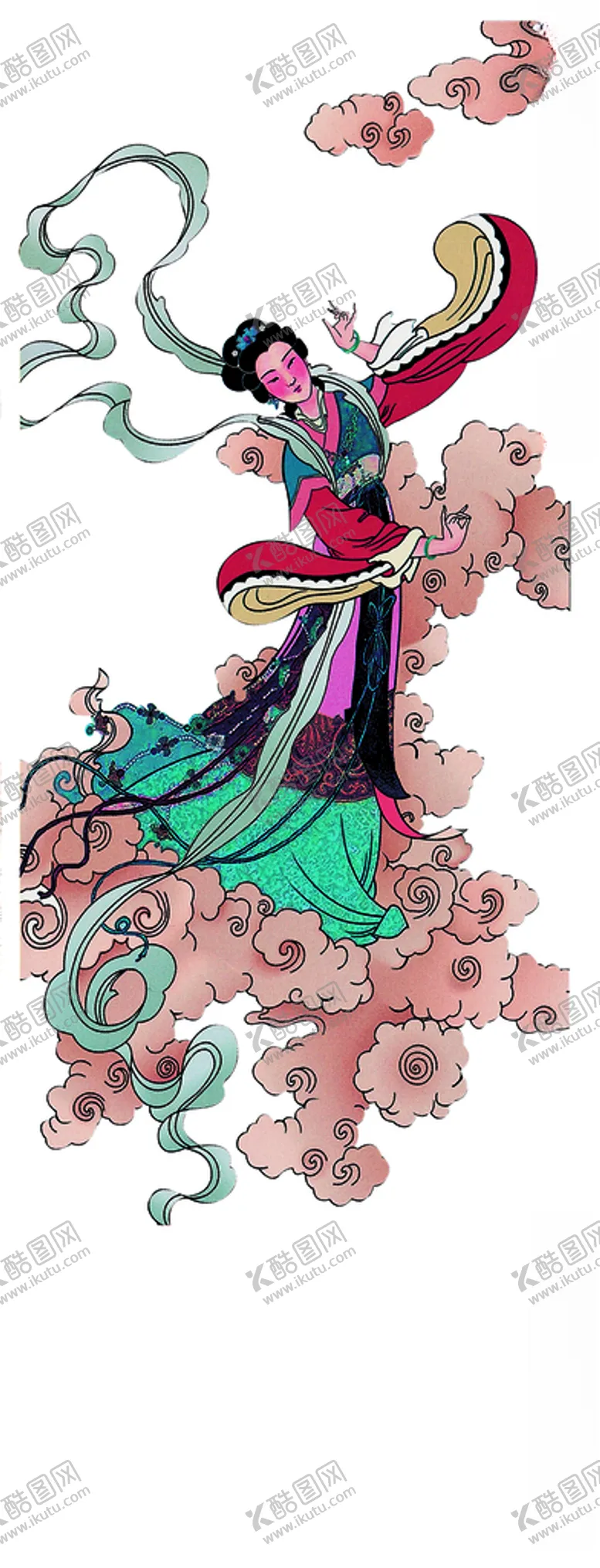 编号：62553003230602035593【酷图网】源文件下载-敦煌飞天仙女图