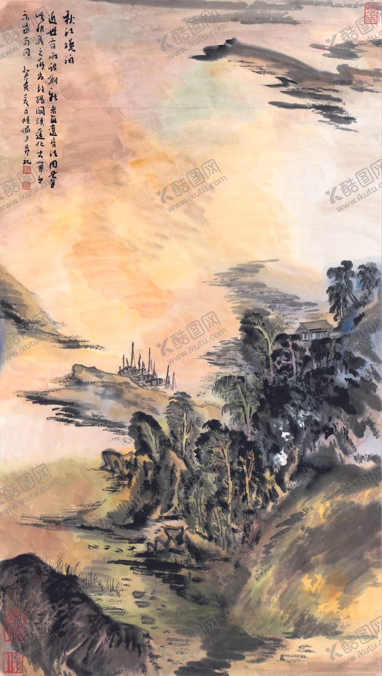 编号：81000706190827102277【酷图网】源文件下载-水墨山水国画风景
