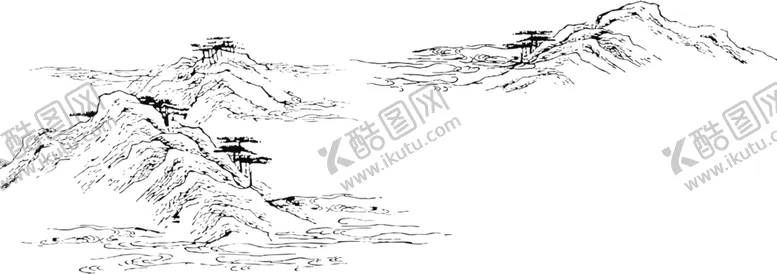 编号：79692406271915583673【酷图网】源文件下载-山峰线稿
