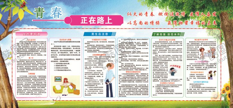 编号：61506109201254069420【酷图网】源文件下载-青春期展板