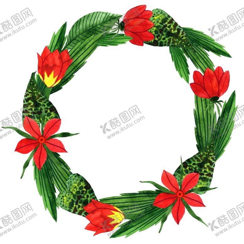 编号：61138009181124562709【酷图网】源文件下载-手绘花环边框